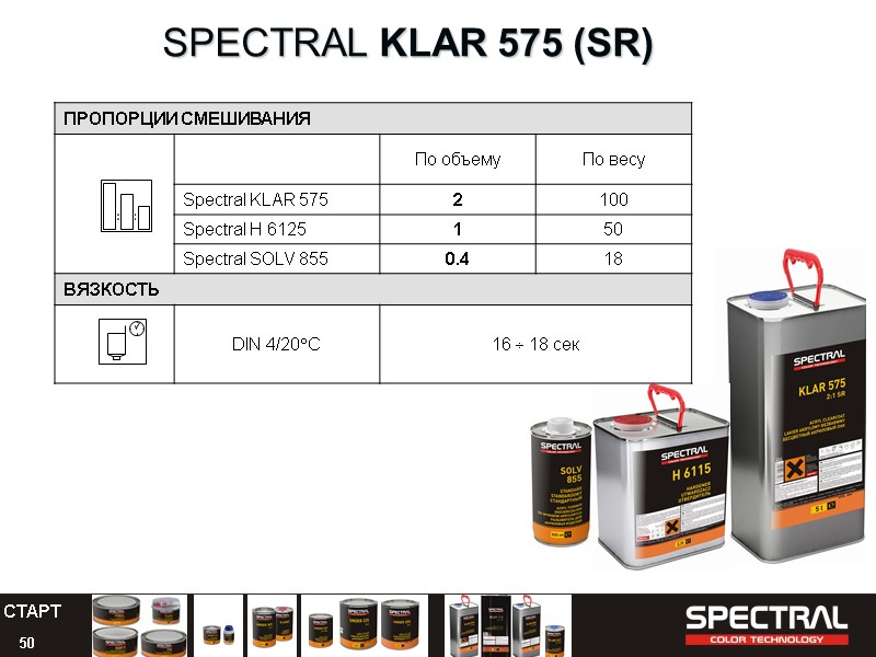 50 SPECTRAL KLAR 575 (SR)